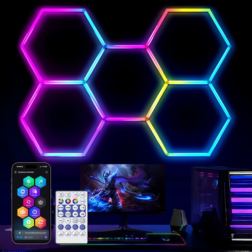 Rgb hexagon garage lights - garage,